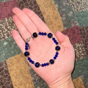 Elegant Blue Beaded Bracelet